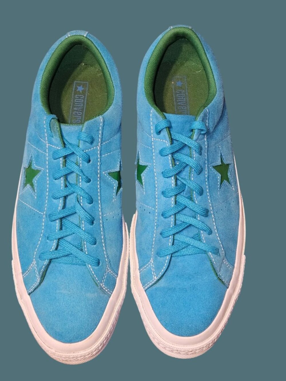 Converse One Star Hawaiian Ocean Jolly Green Blue Sneakers Women 12.5 Men 10.5